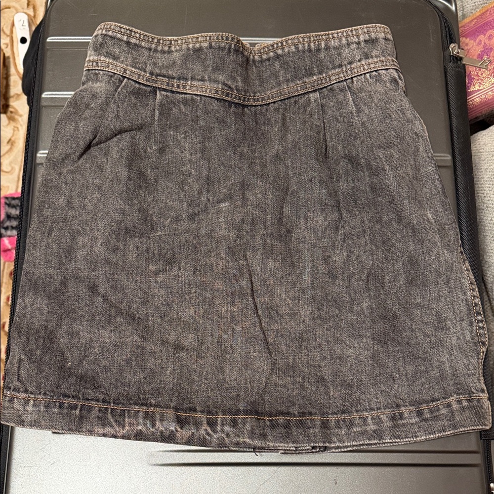 Carmar Charcoal Denim Mini Skirt
